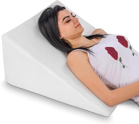 BED WEDGE PILLOW WITH MEMORY FOAM