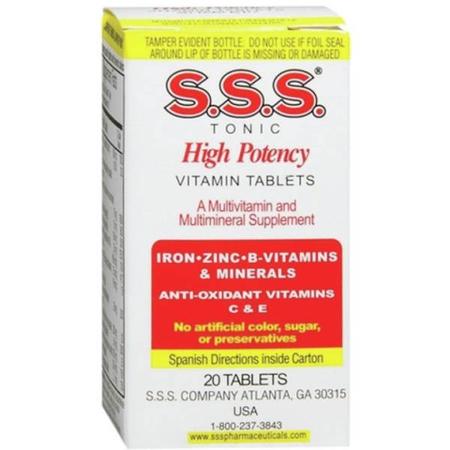 S.s.s. Tnic H/p M/v Tablts 20s